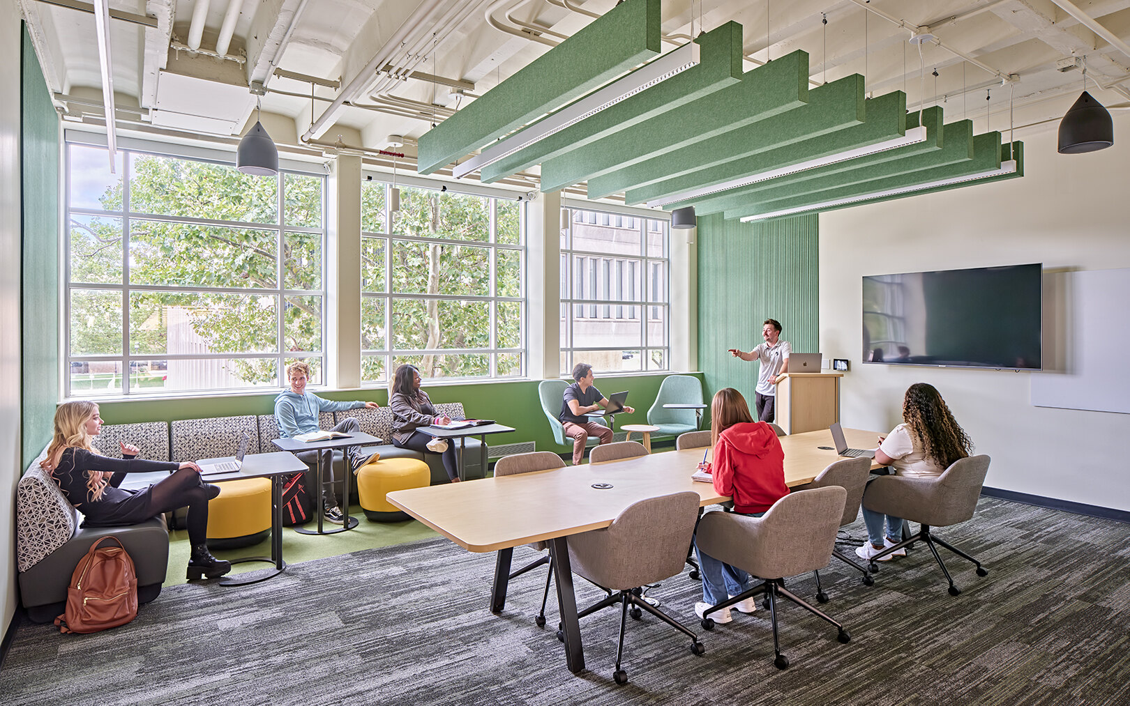 Modern university study environment